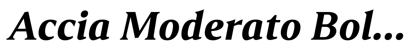 Accia Moderato Bold Italic